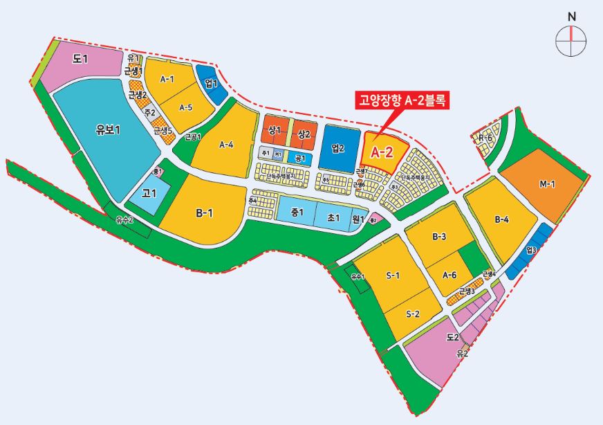 고양 장항지구 토지이용계획도