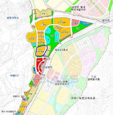 구리갈매역세권 토지이용계획도