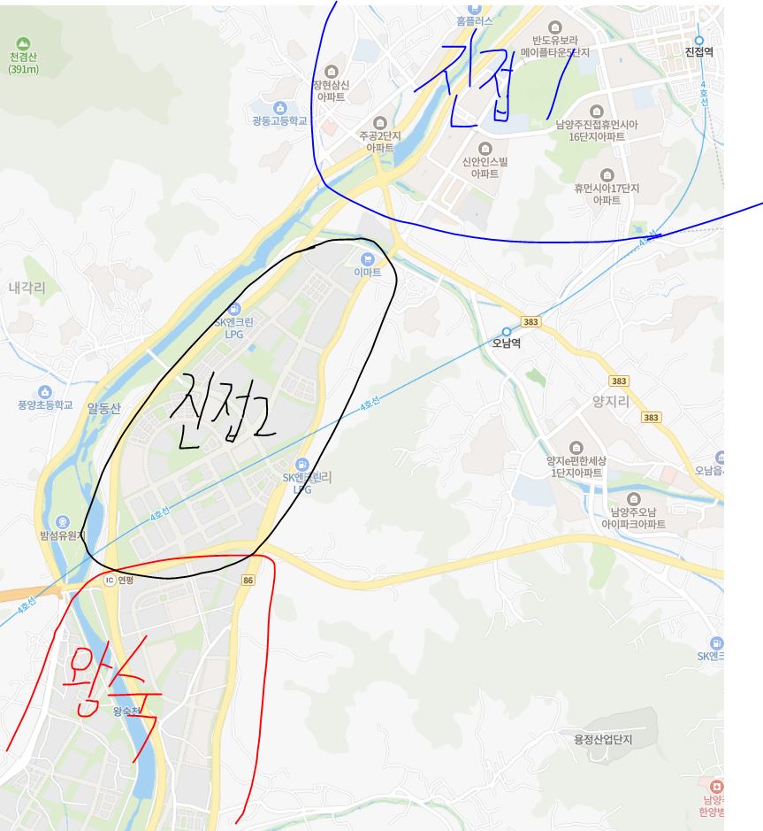 남양주진접2지구 입지