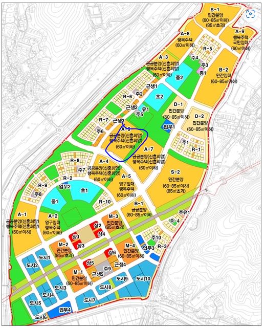 남양주진접2지구 토지이용계획도