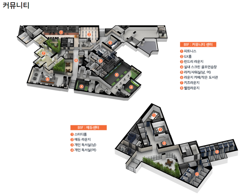 e편한세상 강동 프레스티지원 커뮤니티