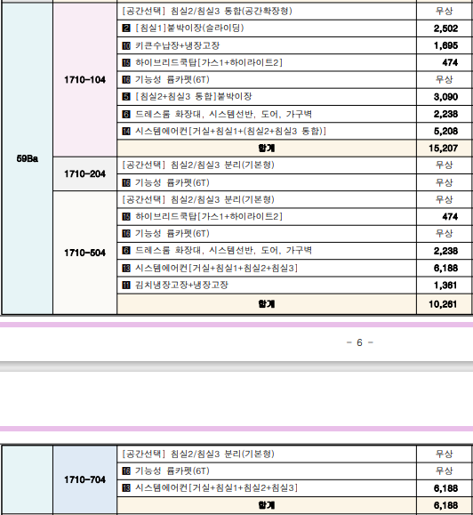 양주회천a17 세대별 옵션(59Ba)