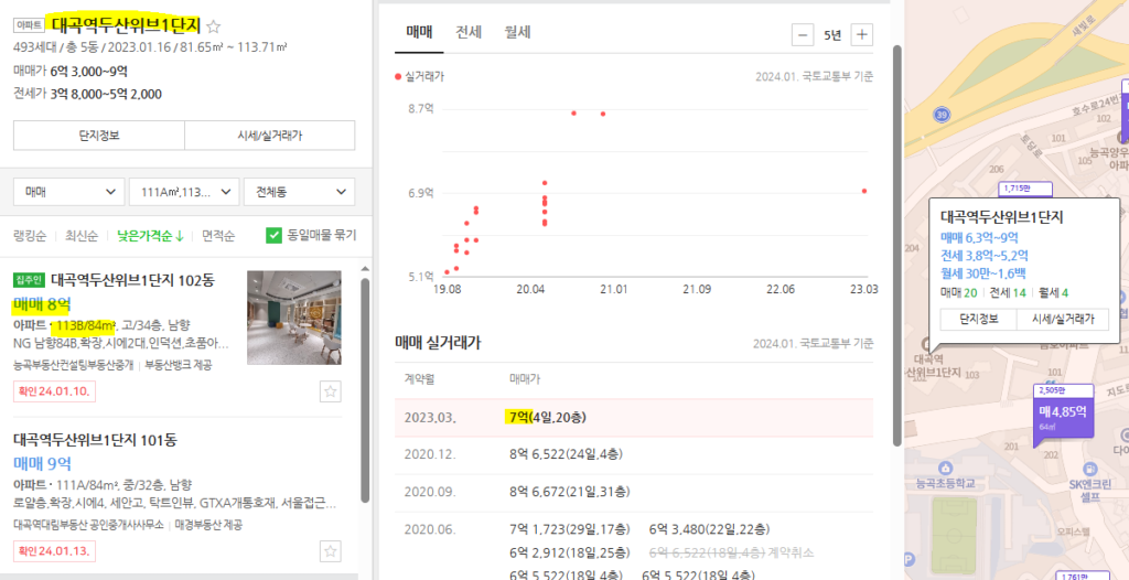 대곡역 대장 아파트 - 대곡역두산위브1단지