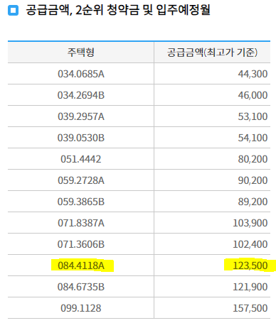 광명자이힐스테이트SK뷰 분양가