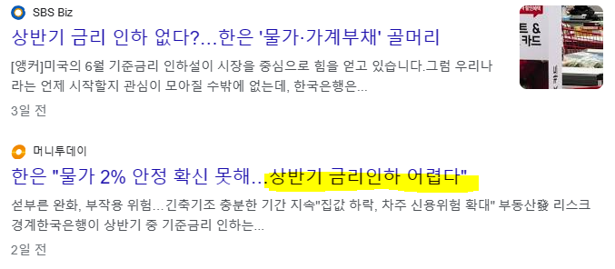 한국은행 금리 전망 기사