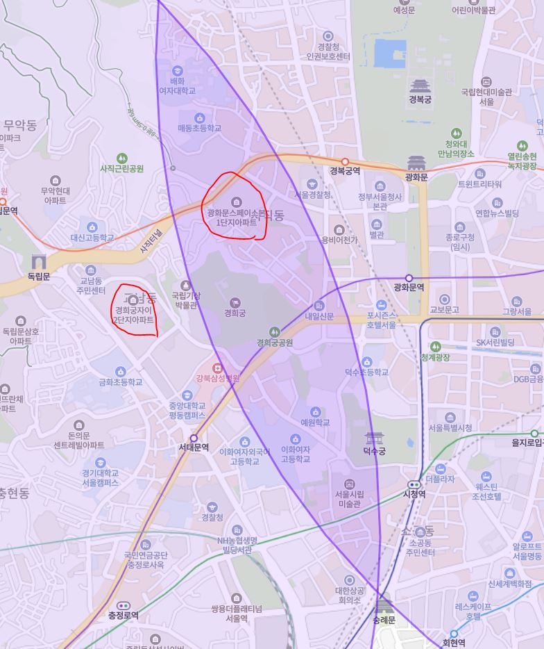 연대 세브란스병원, 서울대병원 병세권 지역 분석