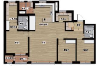 위례 포레스트 부영아파트 전용 84A 평면도