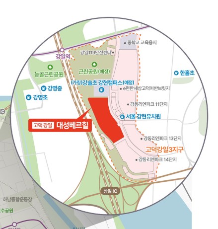 고덕 강일 대성베르힐 위치