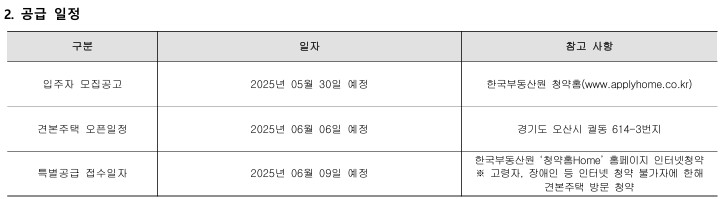 공급일정