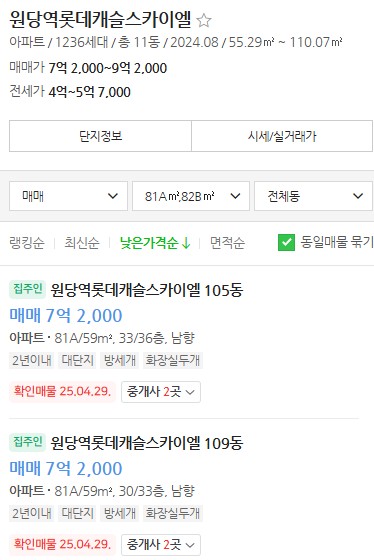 원당역 롯데캐슬 스카이엘 호가
