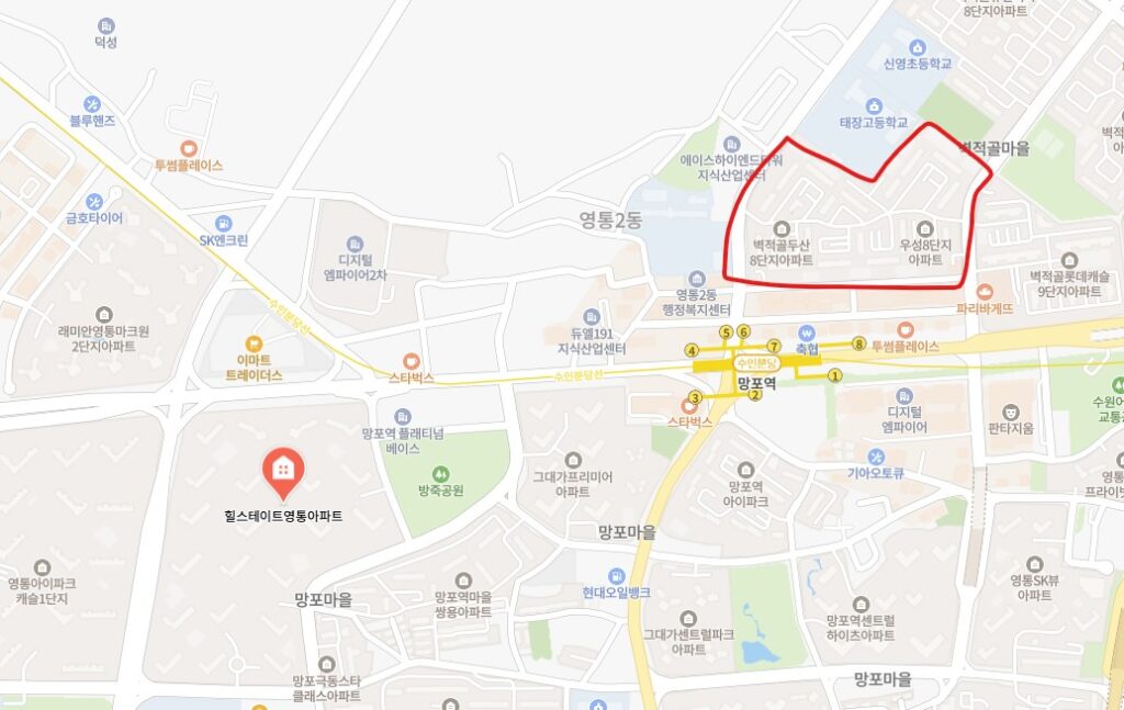 힐스테이트 영통 위치