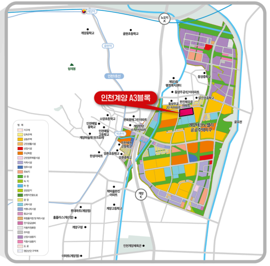 인천 계양신도시 A3블록 위치