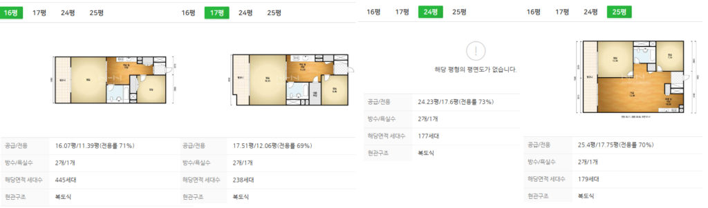 한솔 6단지 평형 종류