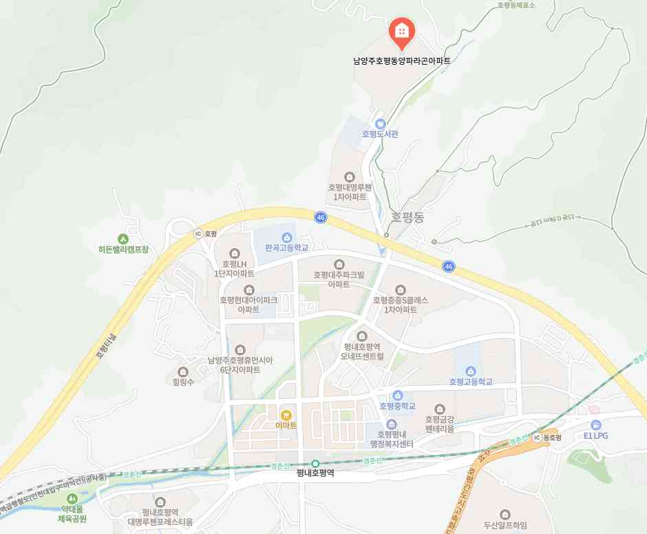 남양주호평파라곤 위치